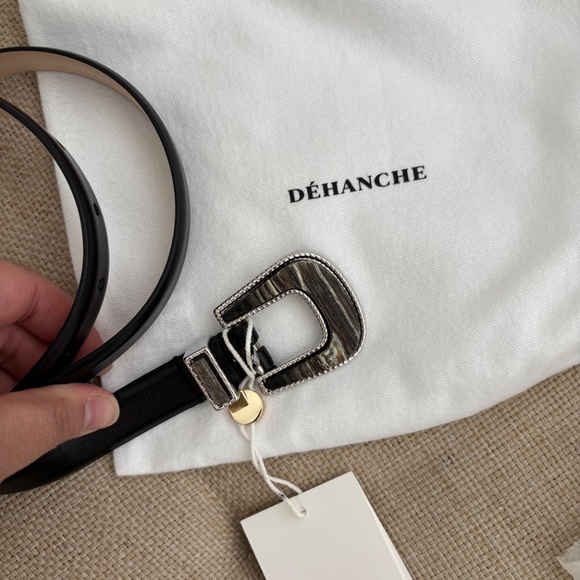 NWT DÉHANCHE Travertine embellished leather belt - Size Large main image 7